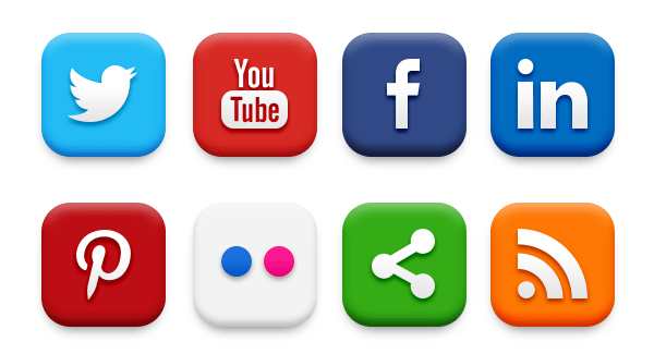 various social media logos