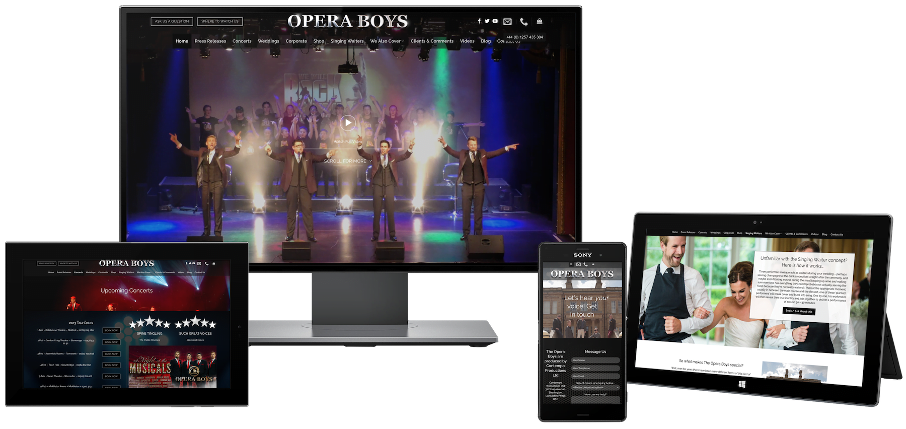 web design and SEO case study Opera Boys