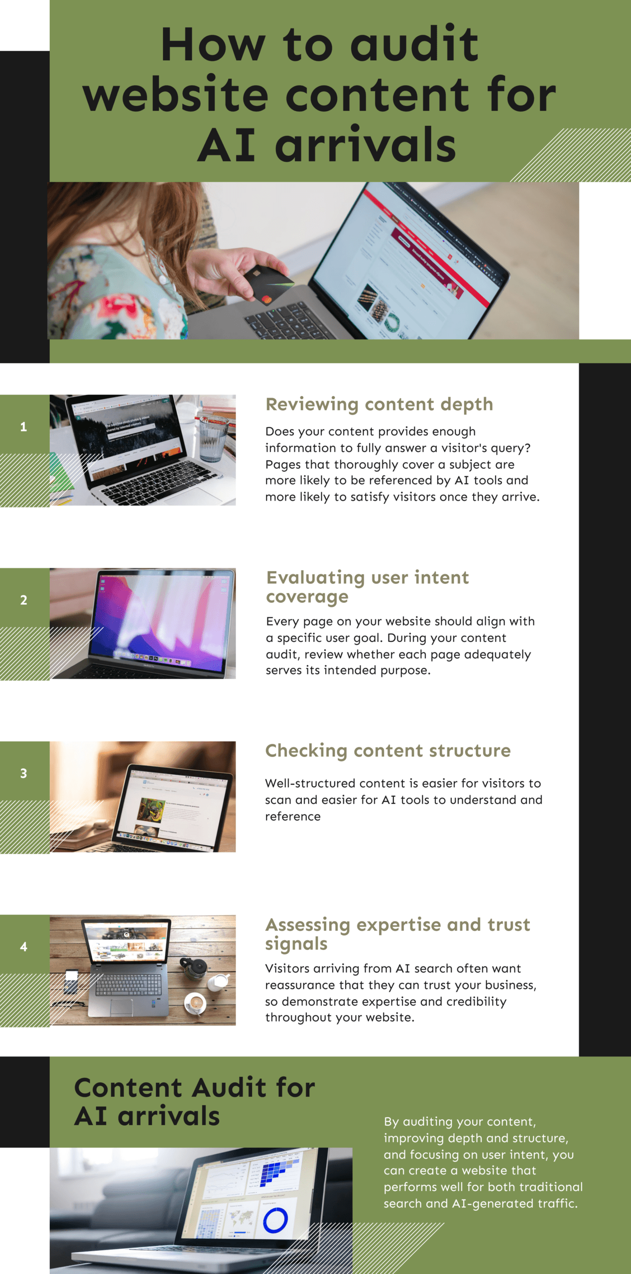 How to audit website content for AI arrivals